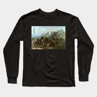 Bison Dance of the Mandan Indians by Karl Bodmer Long Sleeve T-Shirt